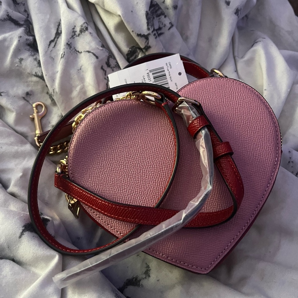 Coach Pink Heart-Shaped Bag - Picture 3 of 5